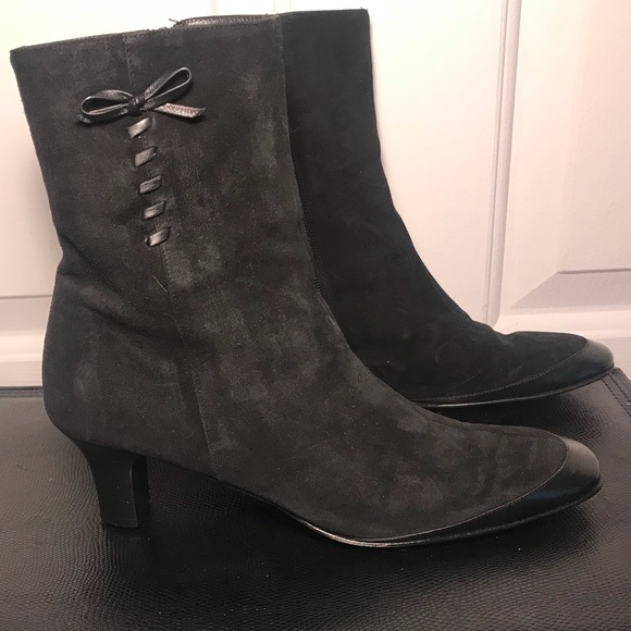 Salvatore Ferragamo Shoes - Salvatore Ferragamo Ankle Boots 7.5 Vintage Suede